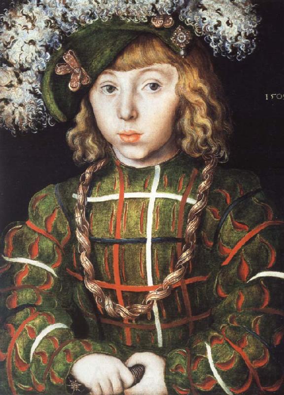 CRANACH, Lucas the Elder Portrait of Johann Friedrich the Magnanimous at the Age of Six Norge oil painting art